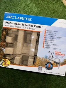ACU RITE 01533 5 in 1 PROFESSIONAL WEATHER CENTER - NEW - Picture 1 of 6