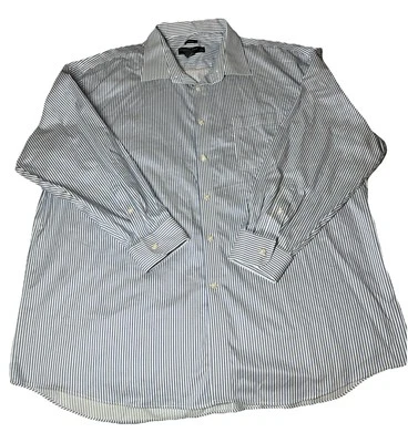 Pronto Uomo Mens Blue 19 - 34/35 Button-Up Cotton Collared Dress Shirt! - Image 1 of 4