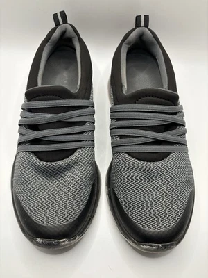 Zapatillas sin cordones Bionic Jaden talla 7 negras grises entrenamiento correr gimnasio regreso a la escuela Foto 1 de 4