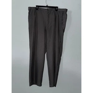 Haggar Men's 44x30 Dress Pants Pleated Front Gray Polyester Classic Fit Trousers - Picture 1 of 5