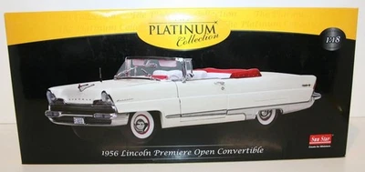 Sunstar 1/18 Diecast 4655 - '56 Lincoln Premiere abierto convertible Starmist blanco Foto 1 de 4