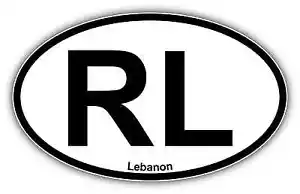 Lebanon Vehicle Country Code Oval Car Bumper Window Sticker Decal 6"X4" - Picture 1 of 1