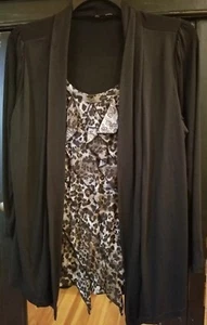 Women's One Piece Leopard Print Shirt w/Jacket(1X) - Picture 1 of 4