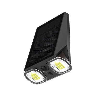 Outdoor Solar Motion Sensor Light - Ultra-Bright Dual Head Waterproof Wall Mount - Image 1 of 4
