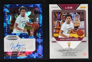 2021-22 Panini Prizm Draft Picks Blue Ice /25 Josh Christopher Rookie Auto RC