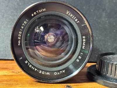 Vivitar Auto Wide-Angle 28mm 1:2.5 Camera Lens Auto 67mm Fits MINOLTA F2.5 - Image 1 of 4