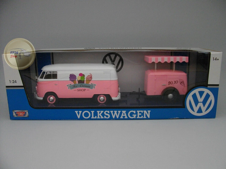 Volkswagen T2 Van "Ice Cream Set" - Motormax 1:24 - MX79672IC - Immagine 1 di 1
