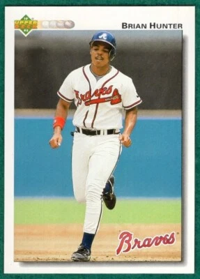 Brian Hunter - 1992 Upper Deck #366 - Atlanta Braves Baseball Card - Image 1 of 2