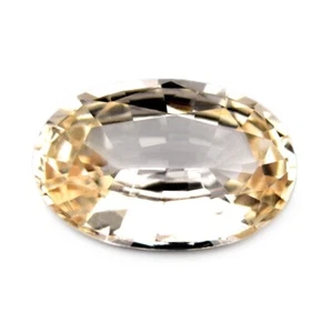 Dazzling Certified 0.65ct Natural Flawless Ceylon Beige Sapphire IF Clarity Oval - Picture 1 of 6