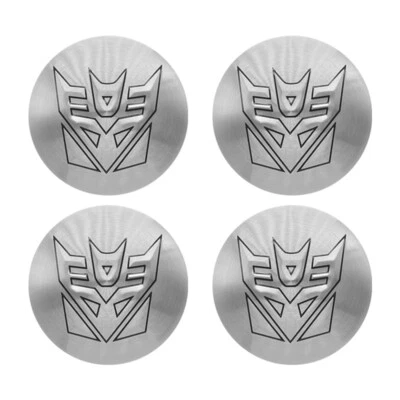 Pegatinas plateadas 4 piezas 56 mm Transformers Decepticons logotipo tapacubos centro rueda coche Foto 1 de 4