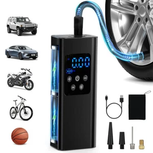 Portable Car Tire Air Inflator 8000mAh Air Compressor Bicycle Tire Tyre Inflator - Picture 1 of 15