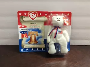 McDonalds Ty Beanie Babys, "Libearty der Bär" - NEU IN VERPACKUNG - Bild 1 von 7
