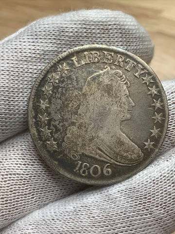 1806 Draped Bust Half Dollar Pointed 6 (VGDETAILS) RARE EARLY US SILVER COIN Cover