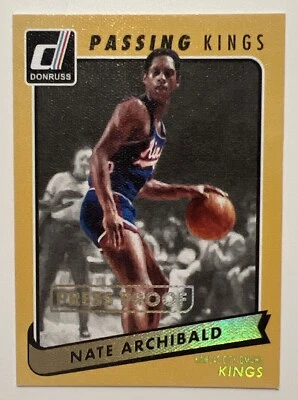 2015-16 Donruss Passing Kinds Nate Archibald Press Proof Numbered /10  - Image 1 of 4