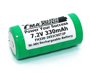 Volvo Car Alarm Electronic throat Rechargeable Battery Ni-MH 7.2V 330mAh w/tabs - Picture 1 of 9