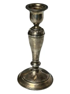 Vintage Wallace Sterling Stradivari Kerzenhalter Stab gewichtet 7 3/4" hoch - Bild 1 von 19