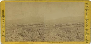 Nevada, Peeps at Scenes in Washoe estereoview década de 1860 vista de Carson City, NV - Imagen 1 de 2