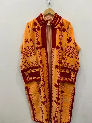 Abrigo Chaqueta Larga Terciopelo Mostaza Chaqueta Aari | Ropa Mujer | Plumero Foto 1 de 4