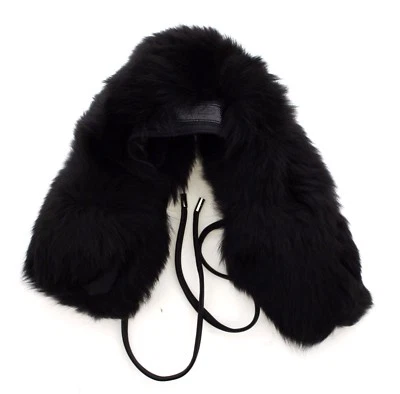 Estola Coach cuello piel de zorro negro, calentador de cuello de invierno para mujer, 83188, $598 Foto 1 de 2