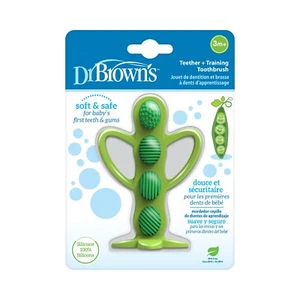 Dr. Brown's Peapod Teether & Training Toothbrush Soft 100% Silicone BPA Free 3m+ - Picture 1 of 3