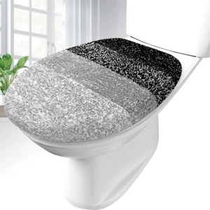 Soft Microfiber Bathroom Toilet Lid Cover, Machine Washable Covers, 17.5x15, ... - Picture 1 of 7
