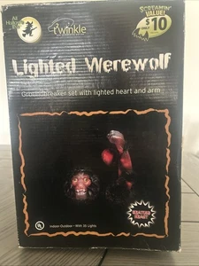Roundbreaker HOMBRE LOBO DE COLECCIÓN Molde soplado de víspera de Santos Corazón iluminado Halloween - Imagen 1 de 8