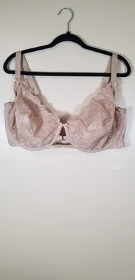Sujetador Cacique Talla 44G Sin Forro Balconette Encaje Cobertura Completa Con Aros Beige  Foto 1 de 4