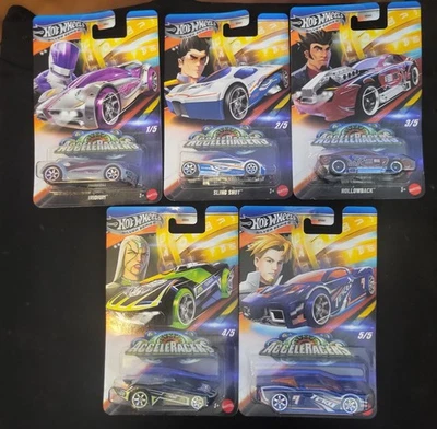2026 Hot Wheels Silver Series Acceleracers Complete Set of 5 Cars Near Mint - Image 1 of 4