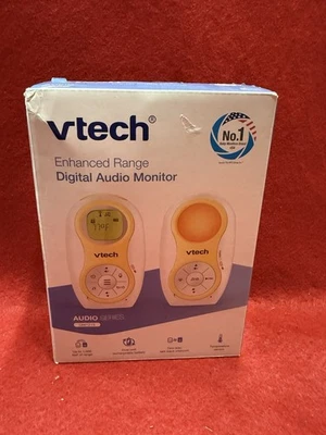 VTech 2 Parent Unit Audio Baby Monitor 1500 ft Range with Nightlight DM1215-2 银色 — 第 1/4 张图片