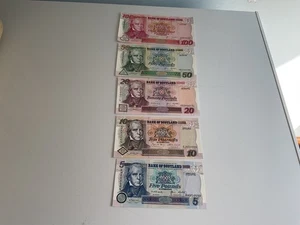 Bank Of Scotland £100, £50, £20, £10, £5 Banknotes - Picture 1 of 11