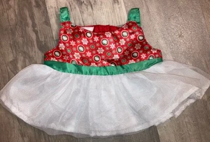 Build A Bear Workshop rot/weiß Weihnachten Mädchen Kleid - Bild 1 von 3