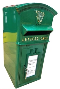 Irish Cast Iron Large Post Box Pillar / Floor Mount Letterbox Royal Mail Mailbox - Picture 1 of 6