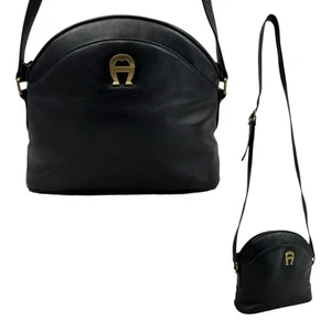 Vintage 70er 80er ETIENNE AIGNER Leder Umhängetasche Schultertasche Handtasche schwarz neu ohne Etikett - Bild 1 von 23