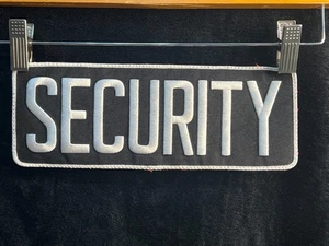 Large SECURITY Patch – Embroidered Black & White 10.75” x 4” - Picture 1 of 2