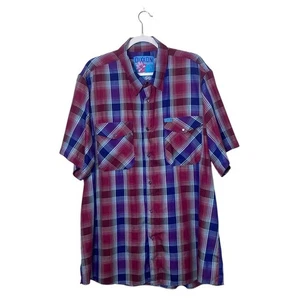 Dixxon Flannel Company "The Lotus" Shirt Plaid Bamboo Blend Short Sleeve Mens 2X - Picture 1 of 14