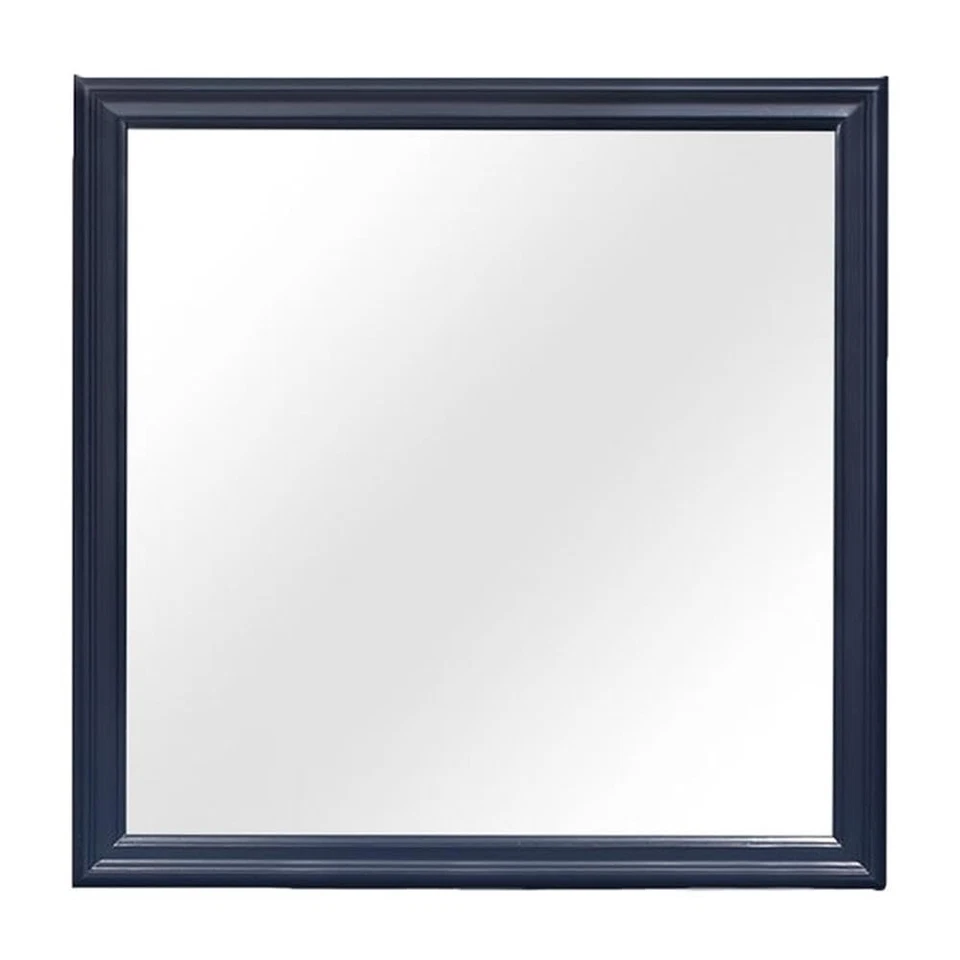Global Furniture USA Charlie Blue Square Mirror