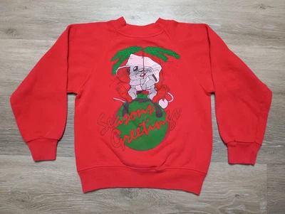 Sudadera Seasons Greetings Niños Pequeña Navidad Ratón LINDA Roja De Colección Cuello Redondo Foto 1 de 4