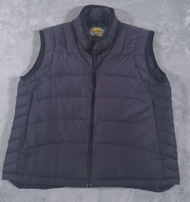 Cabela's Vest Adult Large Black Premier Northern Goose Down 650 Puffer Outdoors - Image 1 of 4
