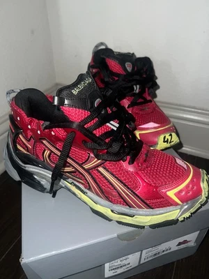 Balenciaga Runner Sneakers in the Red / Fluorescent Yellow / Grey / Black  - Image 1 of 4