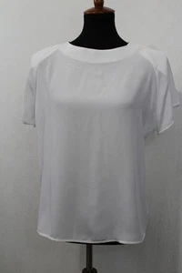 Top vintage Design Elements taglia M bianco lucido maglia manica corta spalline USA - Foto 1 di 6