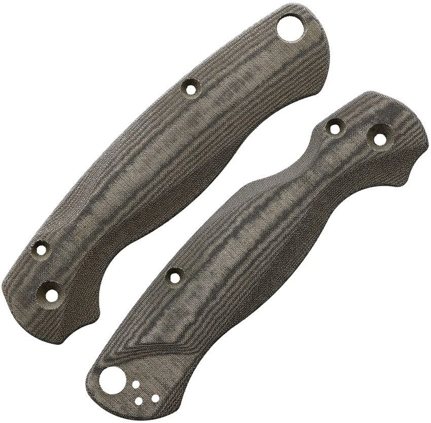 Flytanium Green Linen Micarta Lotus Scales For Spyderco Para Military 2 Knife - Image 1 of 1