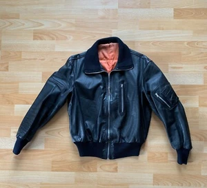 Original Bundeswehr Fliegerlederjacke Lederjacke PAUSCH Gr. 48 schwarz - Bild 1 von 5