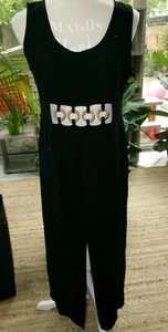 Italienische Mode MAXI Kleid Gr.44 (Deutsche 38) schwarz NEU - Bild 1 von 1