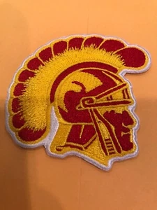 USC Southern Cal Trojans Embroidered Iron On Patch Old Stock 2.5” X 2.5 A1 GRADE - Picture 1 of 3