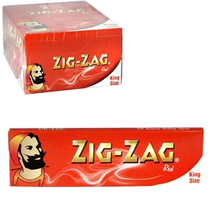 ZIG ZAG RED KING SIZE Smoking Cigarette 100% Genuine Smoking Paper - Picture 1 of 4