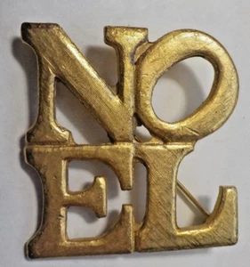 Broche prendedor vintage de Navidad NOEL - Imagen 1 de 3