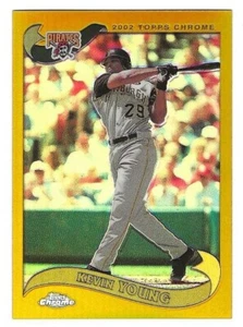 2002 Topps Chrome Gold Refractor #186 Kevin Young Pittsburgh Pirates BV$2.50 - Picture 1 of 1