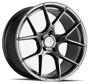 19x9.5 +35 Aodhan AH-11 5x112 Flow Forged Hyper Black Wheels (Set of 4) - Picture 1 of 3