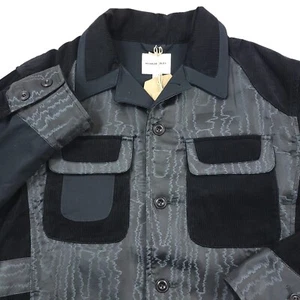 $795 Nicholas Daley Silk & Corduroy Sly Jacket Dark Navy Blue Mens Size Medium - Picture 1 of 17