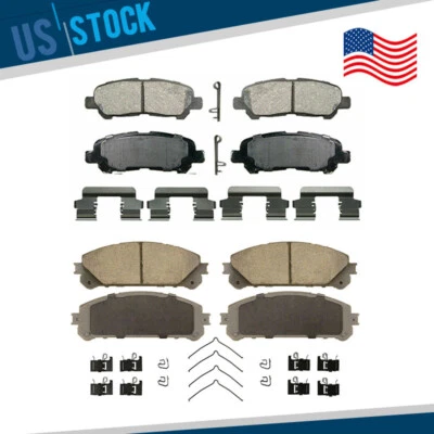 Kit de pastillas de freno delanteras y traseras de cerámica para Toyota Highlander 2008-2011 2012 2013 Foto 1 de 4